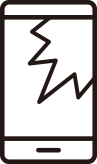 画面割れイラスト